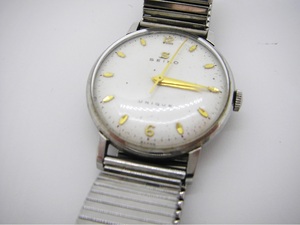 【中古品】 SEIKO/セイコー UNIQUE/ユニーク メンズ ウォッチ D74100 腕時計 USED品 STEEL ヴィンテージ 日本製　MADEIN JAPAN 警視総監賞