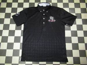 ★FILA GOLF/フィラゴルフ★美品　L　黒　アーガイルチェック柄半祖ポロシャツ