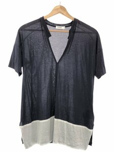 JIL SANDER ジルサンダー スキッパーコットンTシャツ ネイビー S ITJ91LM1FZFK