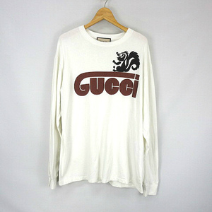 グッチ GUCCI ★AA☆ Long Sleeve Skunk Tee 581903 XJET3 スカンク プリント 長袖 Tシャツ ロンTEE 白 ホワイト M