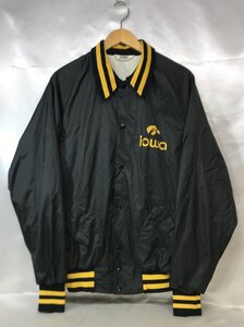 70~80s Don Alleson Athletic iowa ナイロンジャケット スタジャン スタジアムジャンパー サイズXL ブラック/イエロー メンズ