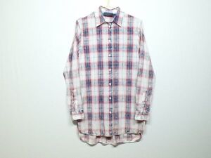 ディーゼル BLACK GOLD 上質！ CHECKED CONVAL SHIRT ケミカルウォッシュ シャツ women