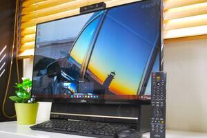 ★☆大画面27型フルHD / ESPRIMO FHシリーズ / 激速PCIe Gen4 ＋ HDD /第7世代Corei7/16GB/office/3波TVチューナー/Blu-ray/HDMI/b342☆★