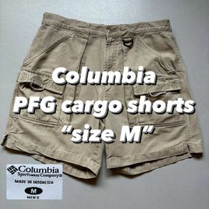 Columbia PFG cargo shorts “size M” コロンビア カーゴショーツ ベージュ 立体ポケット ショートパンツ