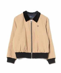 「FRED PERRY」 ジップアップブルゾン 8 ベージュ レディース