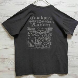 Harley Davidson ハーレーダビッドソン プリント No.1 ナンバーワン Tシャツ 古着