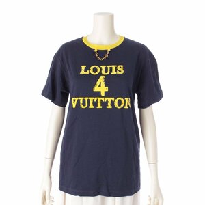 【ルイヴィトン】Louis Vuitton　Louis 4 Vuitton プリント カットソー Tシャツ トップス 1ABCV4 ネイビー 5 【中古】【正規品保証】186935