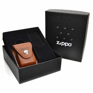 ZIPPO レザーポーチ ギフトセット LPCB [ ブラウン ] | ジッポー オイルライター