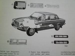 【￥12000 即決】ボルボ VOLVO 164 純正サービスマニュアル 英語版 1973年【当時もの】