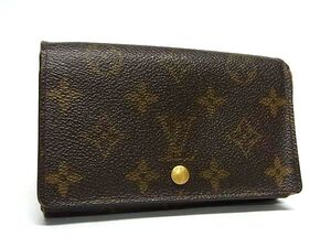 1円 LOUIS VUITTON ルイヴィトン M61730 モノグラム ポルトモネ ビエトレゾール 二つ折り 財布 ウォレット ブラウン系 FI4171