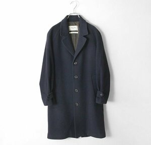 ★美品 PALTO ◆カシミヤブレンド チェスターコート ネイビー サイズ44 ハーフベルト ロングコート イタリア製 パルト ◆K2Q