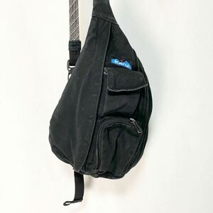 KAVU ダックキャンバス ショルダーバッグ ブラック Y2K カブ ワンショルダー スリングバッグ アウトドア レジャー