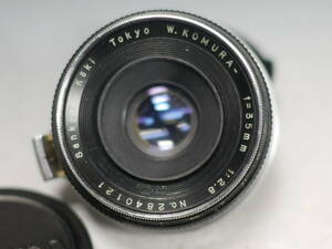 ◆珍品 Sankyo Koki Tokyo【W.KOMURA- f=35mm 1:2.8】単焦点オールドレンズ ニコンSマウント USED品 三協光機 KOMURA