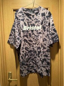 希少XL F.C.Real Bristol RELAX FIT TIE-DYE AUTHENTIC LOGO TEE XL BLACK T FCRB BRISTL SOPH.NET. シャツ NIKE sophnet fragment design