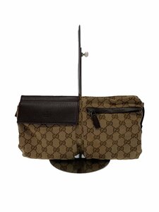 GUCCI◆ウエストバッグ_GGキャンバス/キャンバス/BRW