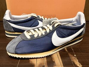 2007年製 NIKE CORTEZ NYLON PREMIUM VNTG ナイキ コルテッツ ナイロン ヴィンテージ【317076-411】ネイビー ホワイト 紺×白 US11.5