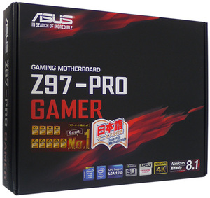 【中古】ASUS製 ATXマザーボード Z97-PRO GAMER LGA1150 訳あり 元箱あり [管理:1050025099]