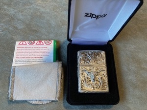 Zippo x Silver King longhorn High Plish finish　新品未使用品 