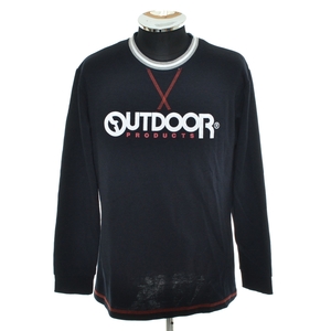 〇518093 未使用品 OUTDOOR PRODUCTS アウトドア プロダクツ ○長袖 Tシャツ ロンT ヘビーウェイト ナイトウェア サイズM メンズ ブラック