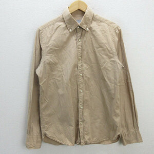 z■ユナイテッドアローズ/UNITED ARROWS GLR 長袖シャツ ボタンダウン ■【L】ベージュ/men