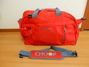 美品　CHOOP シュープ　ボストンバック　旅行バック　レッド×グレー　2WAY　女児向き　女の子向き