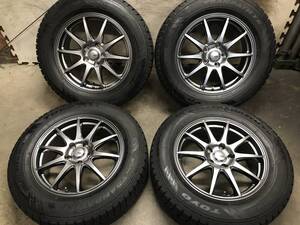 【225/65R17】9分山21年製TOYO スタッドレスタイヤ【17×7J+38 PCD114.3 5H】アルミホイール 4本 ハリアー,RAV4,デリカD5など