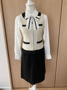 ★ MARYQUANT×U-FACTORY製 ９号 ユニフォーム 制服３点セット ★受付嬢 コンパニオン マリークヮント 事務服