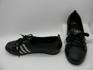 *☆【 adidas neo アディダス 】◆ 黒 スニーカー（２２．５ｃｍ位）表示＝２３ｃｍ NEO LABEL