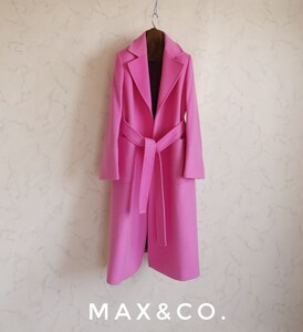 超高級 極美品 希少 Maxmara セレブ御用達 ガウンコート 圧倒的エレガントスタイル max&co. マックスマーラ マックスアンドコー 