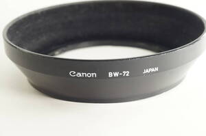 6ACA『並品』 Canon BW-72 キャノン NewFD20-35mm F3.5L NewFD 17mm F4 NewFD 24mm F1.4L 用 レンズフード