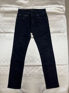 イタリア製　ヌーディージーンズ　w29 ブラック　ストレッチ　nudie jeans co