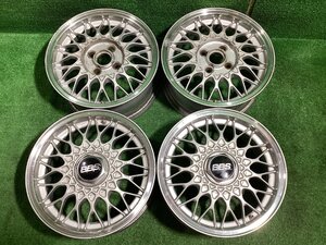 BBS 14インチアルミ ホイール 6J ＋45 4H PCD100 4本セット