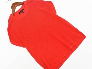 ネコポスOK BANANA REPUBLIC バナナリパブリック リネン混 ノースリーブ ニット セーター sizeS/赤 ■◆ ☆ efa4 レディース