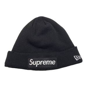 【中古品】 Supreme x NEW ERA シュプリーム ニューエラ ニット帽 ブラック メンズ レディース小物 L69460RK