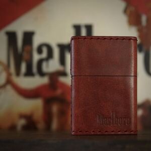 【 特別出品 】1円スタート 完全未使用 2018年 マールボロ誕生100周年Marlboro 100thAnniversary Zippo 本革 レザージッポー