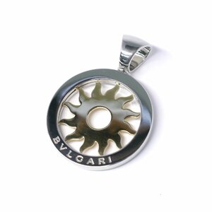 ■ 1円 ～ 中古 美品 ■ BVLGARI ブルガリ ■ トンド サン ペンダントトップ ■ K18 750 ゴールド SS 金 コンビ 太陽 ネックレス チャーム