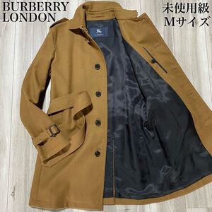 未使用級/Mサイズ 『BURBERRY LONDON バーバリーロンドン』コート メンズ ステンカラー 正規品 キャメルカラー 極暖 ノバ 冬 三陽商会