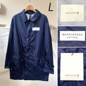 新品 マッキントッシュ MACKINTOSH レインコート RAIN×SHINE×TORRENTIAL メンズ L ネイビー パッカブル ナイロン コート 収納袋付き