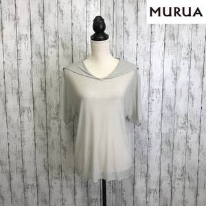 MURUA ムルーア 　シャツ　グレー　透けている　S8-168　USED