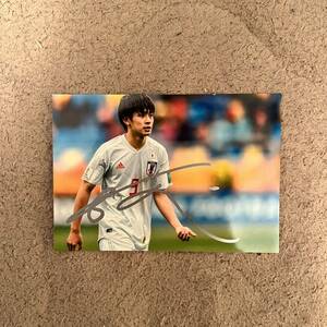 斉藤光毅 直筆サイン写真 サッカー日本代表 横浜FC 三浦知良 三笘薫 伊東純也 板倉滉 堂安律 ユニフォーム ユニホーム グッズ