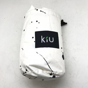 ▼KiU キウ レインポンチョ スプラッシュ オフホワイト レインコート 雨具 収納袋付き