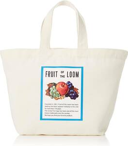 FRUIT OF THE LOOM　フルーツオブザルーム　ミニ トートバッグ　（アイボリー）　フルーツ柄　ランチバッグ　ランチ トート