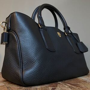 一円　美品　 CELINE セリーヌ　 ミニボストンバッグ　 ボストンバッグ　 ハンドバッグ　 ブラウン　 トートバッグ　マカダム レザー