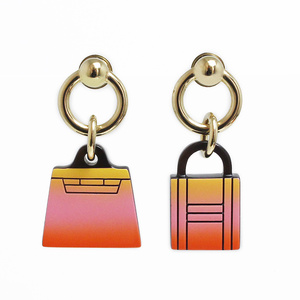 （新品・未使用品）エルメス HERMES アミュレット フュージョン マロキニエ ピアス バッファローホーン ラッカー アシデュール 箱付