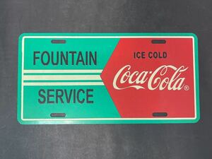 コカコーラ コカ・コーラ Coca-Cola ナンバープレート プレート 看板 FOUNTAIN service