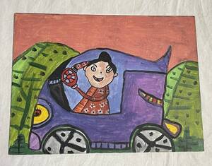 YINYING CANVAS PANEL　china kid　画　30×40㎝