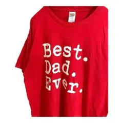 ギルダン　GILDAN Tシャツ Best dad never レッド　XL