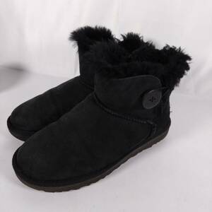 K) UGG アグ ムートンブーツ ショートブーツ レディース サイズ24cm ブラック K0606