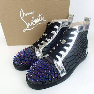 未使用 Christian Louboutin クリスチャンクリスチャンルブタン サイズ42 スパイクスタッズ 1101084 ハイカット スニーカー 32436