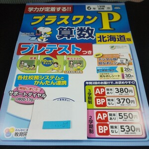 い-127 北海道版 プラスワンP 算数 6年 1学期 前期 教育同人社 スヌーピー問題集 プリント ドリル 小学生 テキスト テスト用紙 計算※11